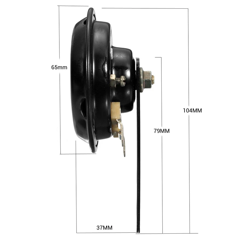 12 V 105dB водонепроницаемый мотоцикл машина грузовик Громкий Рог черный металлический пользовательский громкий гудок для мотоцикла сколоттер кронштейн