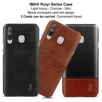 

Imak Luxury Ruiyi Cases for Samsung Galaxy A8s Case back cover phone shell hard PU Leather PC coque Fitted Covers Phone Shell