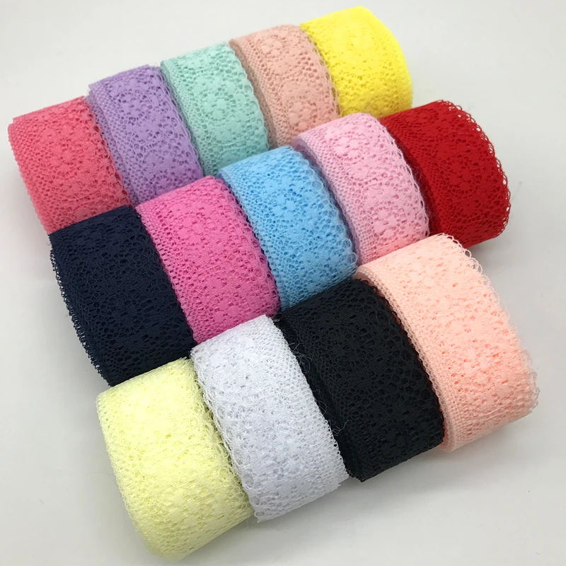 Lace Ribbon 10yards/lot 35mm Bilateral Handicrafts Embroidered Trim Decorations DIY Sewing Fabric lace ribbon lace sewing supplies lace sewing accessories lace decoration lace accessories lace garment accessories lace fabric