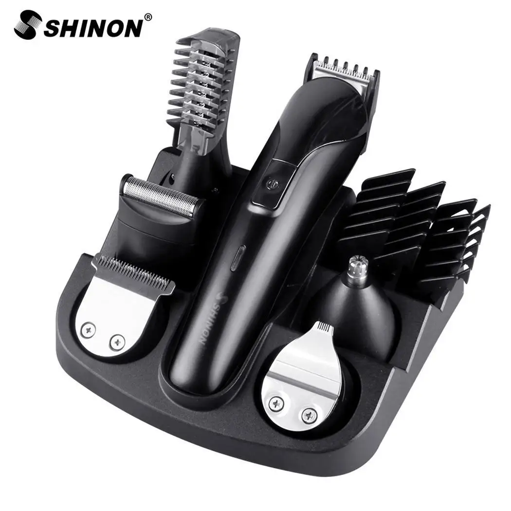 

6 In 1 Multifunctional Practical Electric 5W Haircut EU Type Gold, Black Set Hair 100-240V Cutting Tool
