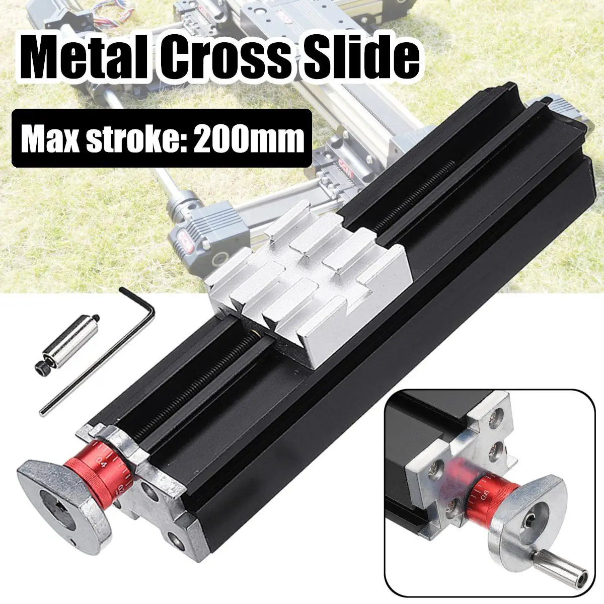 

200mm Metal Cross Slide Block Z010M For Lathe Feeding Relieving Axis X/Y/Z