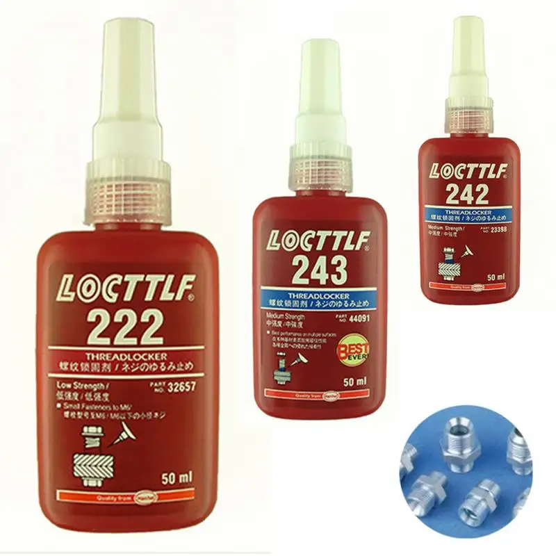 

New Arrival Adhesive metal Screw Anaerobic Retainer 50ML 222/242/243 Locking Adhesive Waterproof Glue