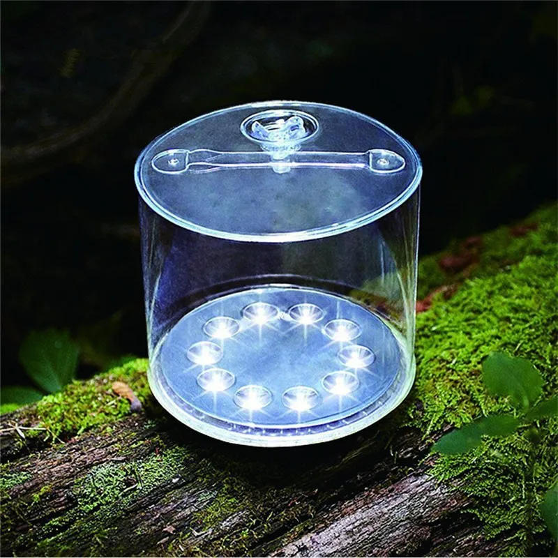 

Solar light Cylindrical Solar Inflatable Light 10Leds Waterproof Foldable Camping Lamp Outdoor Hiking fishing lighting Emergency