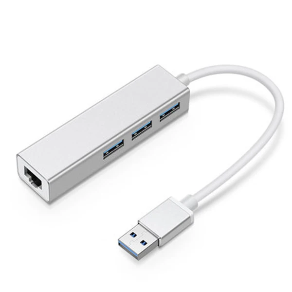 AAAJ 3 Port USB 0 концентратор с Ethernet Поддержка RJ45 10/100/1000 Мбит/с сетевой совместим iMac