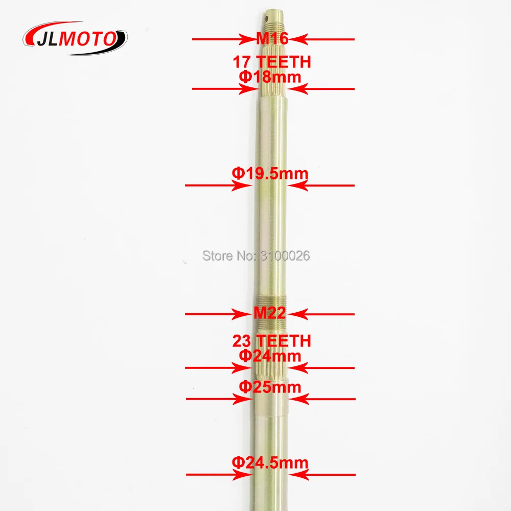 610 мм задняя ось подходит для DIY 49cc 50cc 110cc 125cc электрическая мини детская Багги ATV