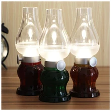 Ретро креативная керосиновая настольная лампа, Винтажный Классический Светильник Светодиодный настольный светильник, лампа с управлением, перезаряжаемый светодиодный светильник для чтения