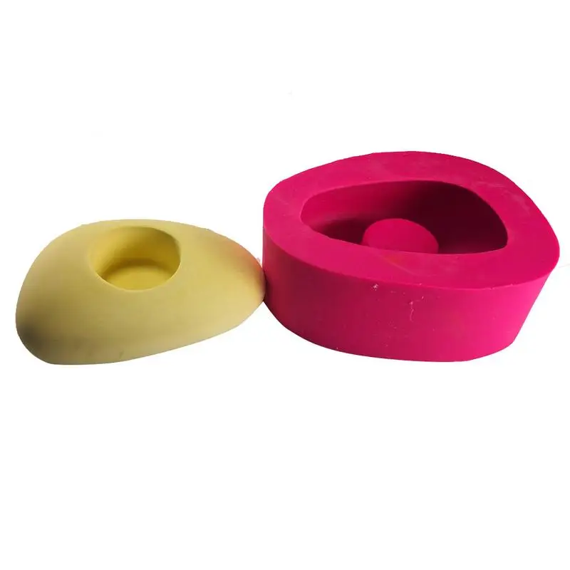 

New Silicone Concrete Candle Mold DIY Handmade Flower Pot Moulds Candlestick Silicon Mould
