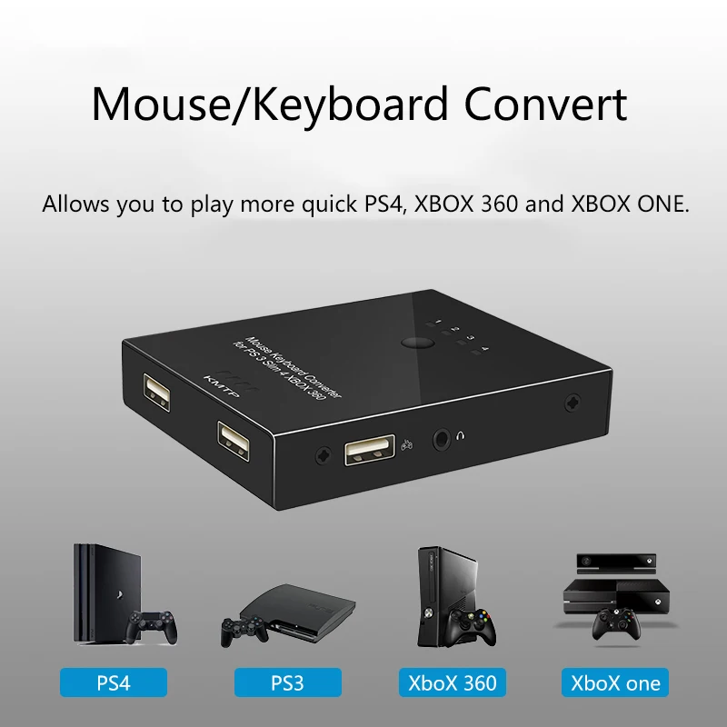 

Portable High Speed plug and play Mouse Keyboard Converte For PS3 / PS4 / XBOX 360 / XBOX ONE no need download softwar