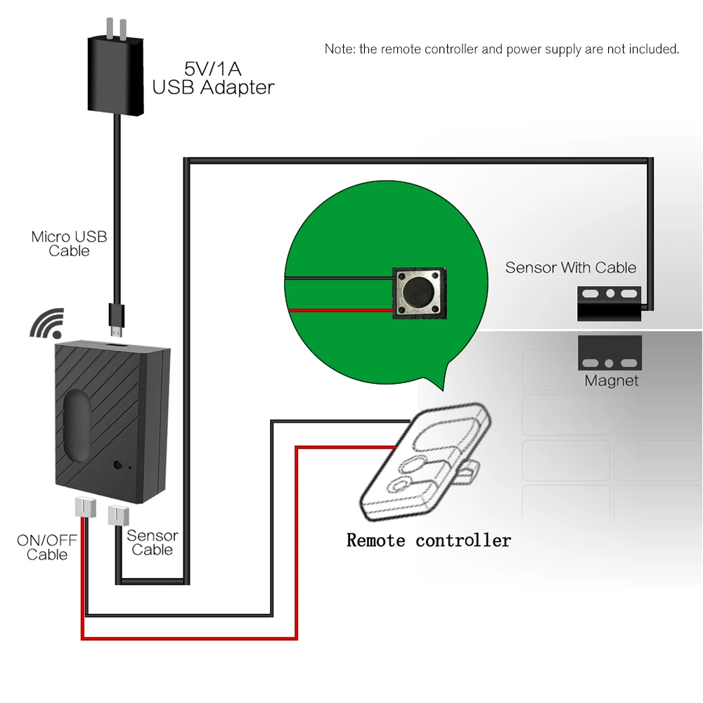 EACHEN WiFi умный переключатель контроллер двери гаража Совместимость открывалка