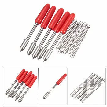 

Newest 5Pcs Replacement 45 Degree Blades Vinyl Cutter Plotter For Graphtec CB09 + Screws