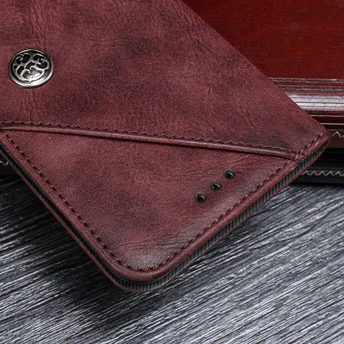 Retro Phone Case Cover For Samsung Galaxy A60 PU Leather Wallet Case Magnetic Flip Stand Cover on for Galaxy A60 60 Armor Shell