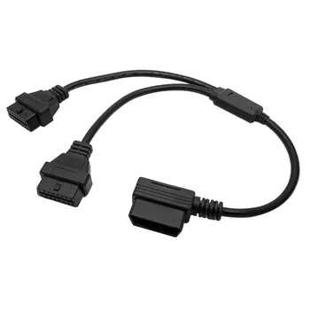 

OBD2 OBDII 16 pin Splitter Diagnostic Tool Adapter Male to Dual Female Y Cable