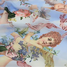 Новые модные ангельские крылья Цифровая живопись шифоновая ткань для летнего платья рубашка telas por metros tissu au metre vestidos DIY
