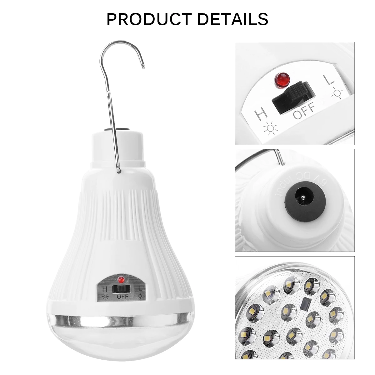 

DC6V 20 Led 2.4W Remote Control Solar Lamp Lighting Dimmable Emergency Outdoor Lighting Camping Lights1.2W Solar Panel