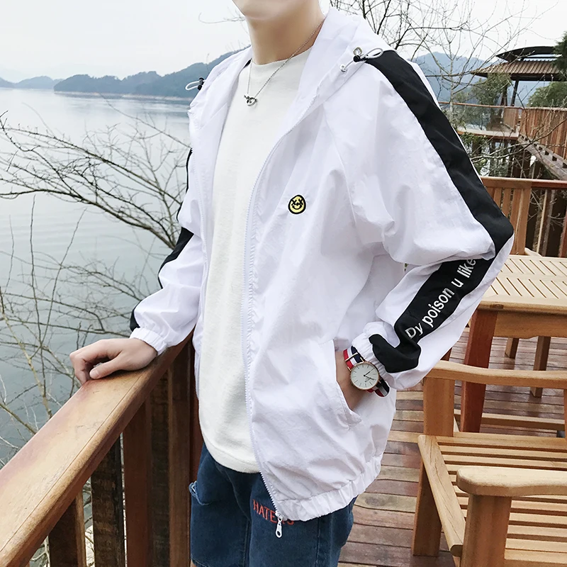 

Men's Jacket 2019 Spring And Summer New Youth Popular Loose Hooded Jacket Sun Protection Clothing Youth Casual Men's Clothing