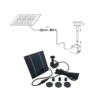

Garden Pool Pond Solar Panel Powered Submersible Floating Fountain Water Pump 7V 1.4W