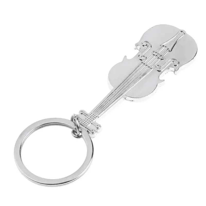 

Silver Plated Musical Note Violin Keychain 2018 Fashion Symbol Key Chains Women Key Chains Key Ring Key Holder