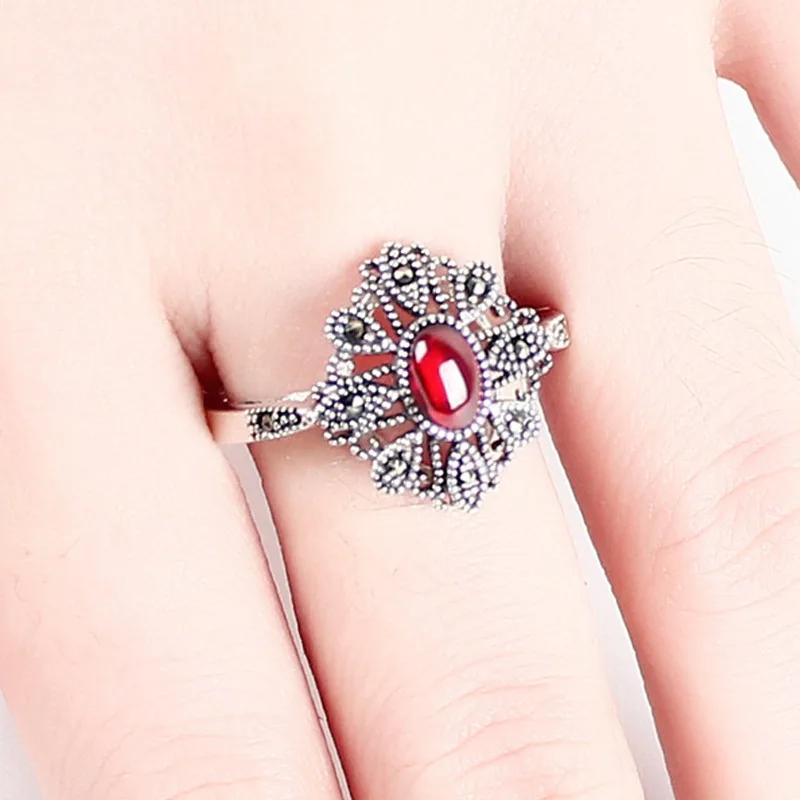 

2019 Women Ring Direct Selling Anillos Anel Masculino Ring Sterling Inlaid Corundum Ms Delicate Dainty Gem Contracted And