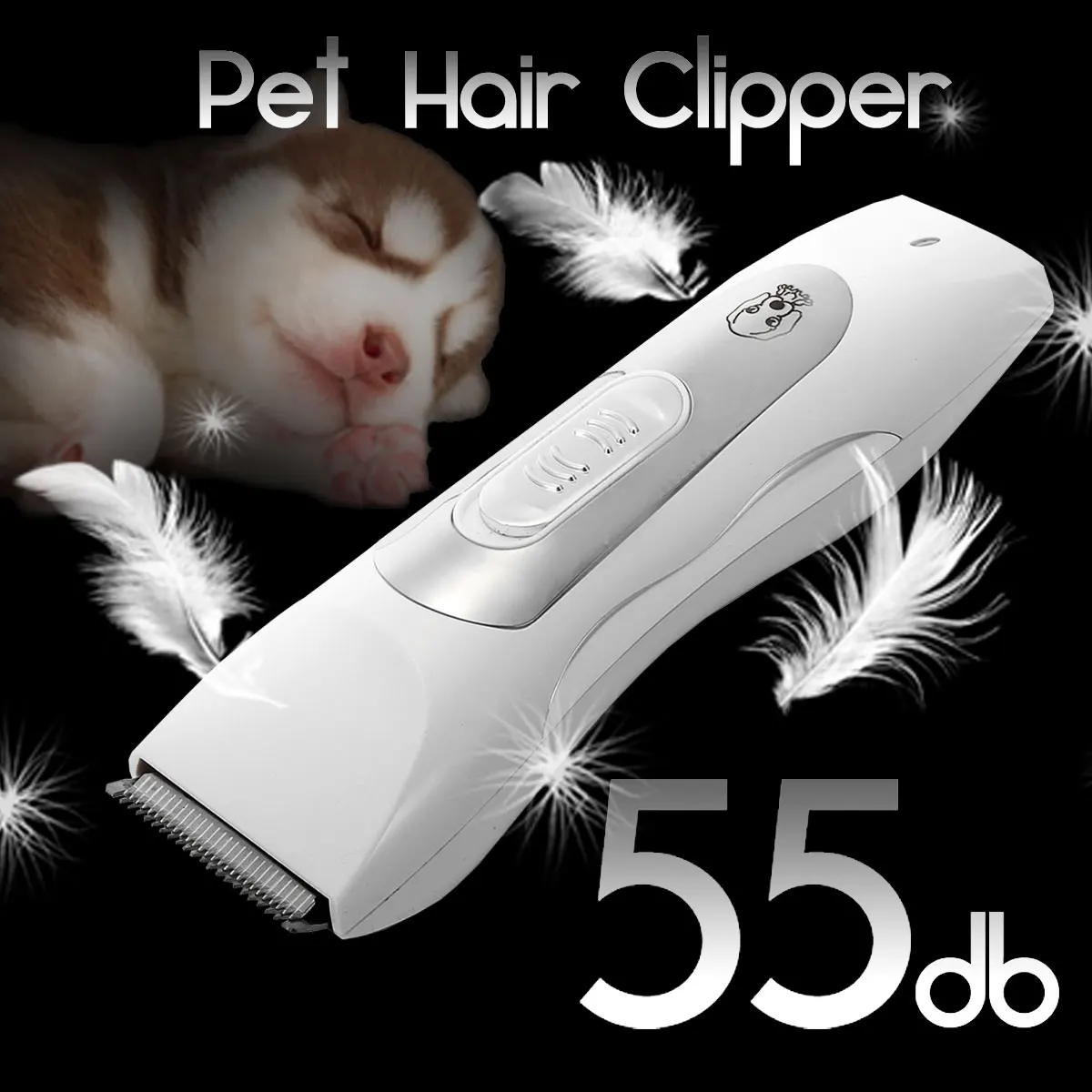 

Rechargeable Cordless Electric Hair Clipper 110V-240V Pet Dogs Cat Grooming Trimmer Kit 4 Comb Stainless Steel Detachable