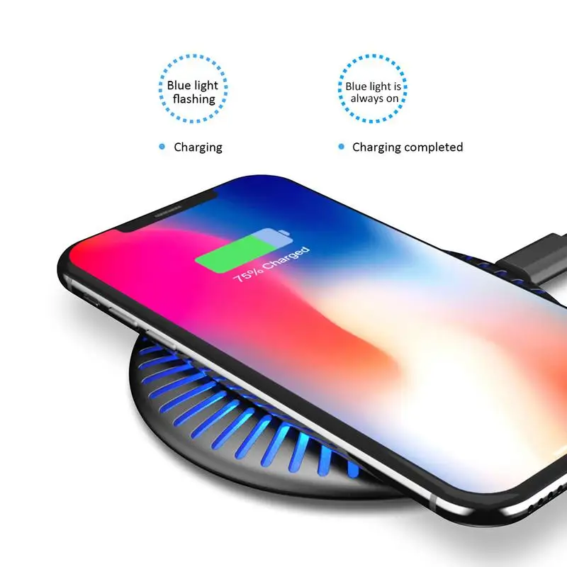 UFO настольная Быстрая зарядка для X 8 Plus Android QI Беспроводная 10 Вт Беспроводное