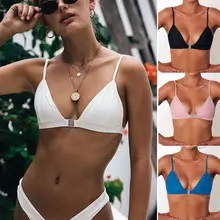 Женский купальник пуш-ап бикини Топ Купальник бандо купальник пляжная одежда купальный костюм