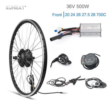 

Kun ray 36V 500W Electric Bike Kit 20 26 27.5 inch Front Motor Wheel Kit Electric Kit For Bicycle Wheelbow Cycling Set DIY Part