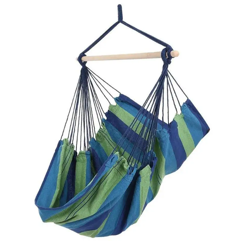 Гамак подвесной веревочный стул качели стул с 2 подушками путешествия Кемпинг гамак качели кровать для внутреннего и наружного сада
