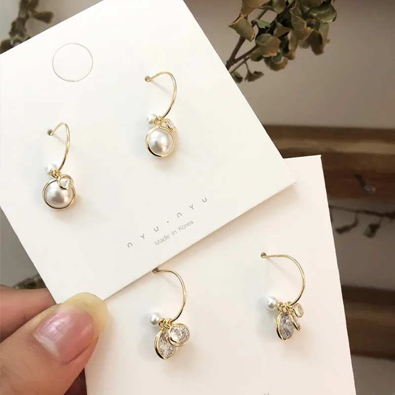 

New Metal Classic Geometric Women Ear ring Fashion Pearl Long Tassel Earrings Korean Jewelry Vintage Baroque For Female