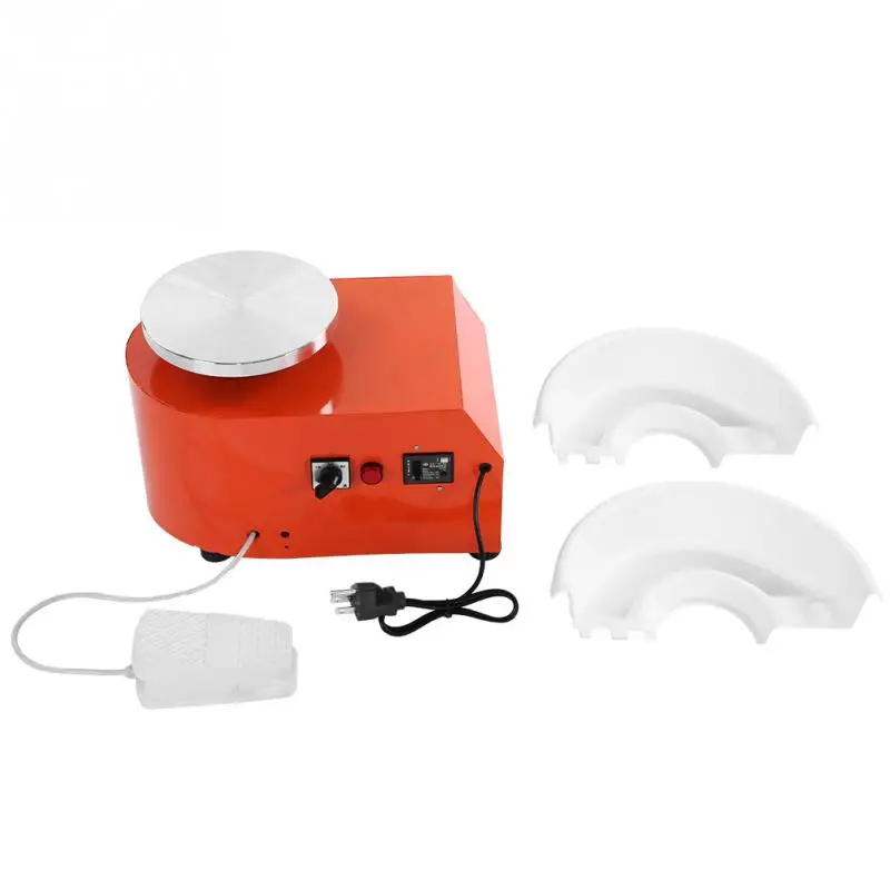 

2 Specification 350W Pottery Wheel Machine Ceramic Throwing Shaping Tool with Round Basin Independent Flexible Foot Pedal Smooth