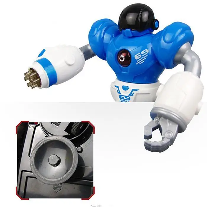 Fun Laser Robot Driving Electric Rotating Light Music move Model Toy easy disassembly For AA battery(not included) Random color