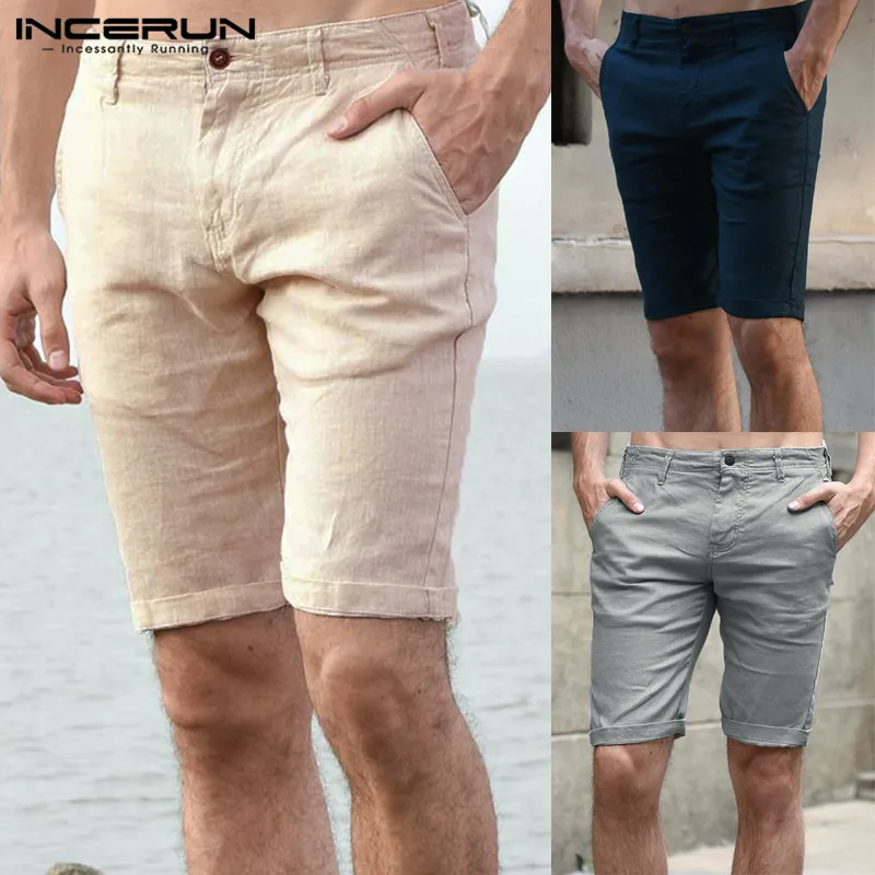 Стильный 3XL по колено шорты Повседневное облегающие шорты Для мужчин хлопок летнее торжественное Для мужчин шорты Masculina Бермуды для пляжа