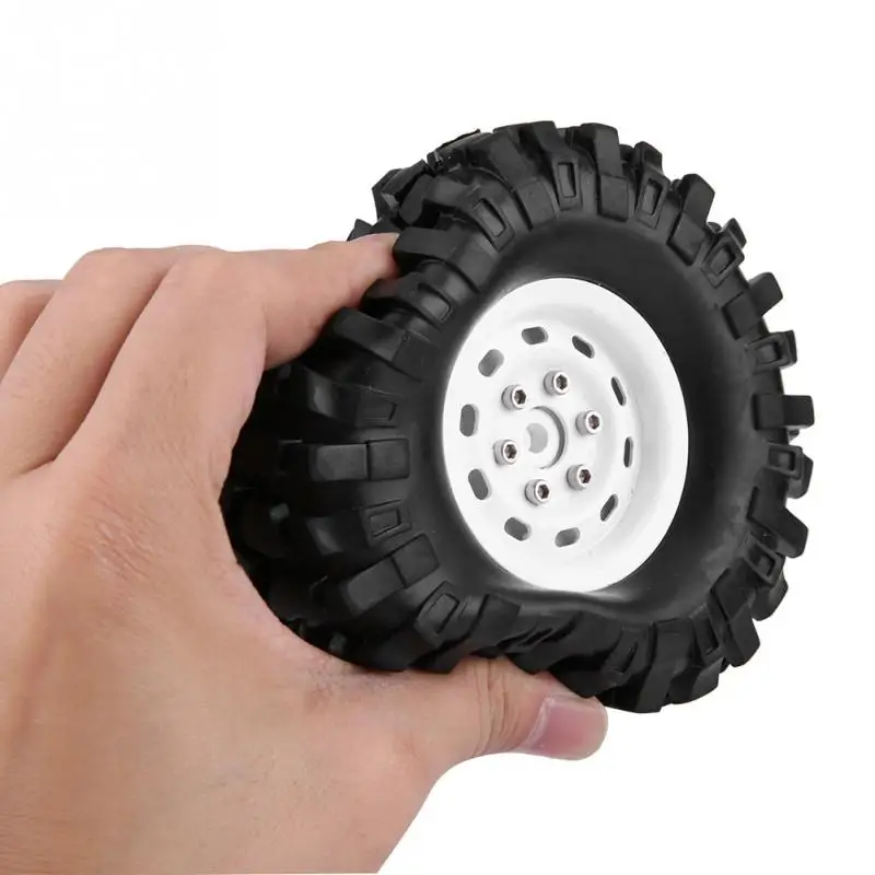 

4PCS Wheel Tyre Rubber Tires with Hubs Sponge inner tube Anti-skid shock-resistant hard-wearing for 1/10 Scale RC Crawler Car