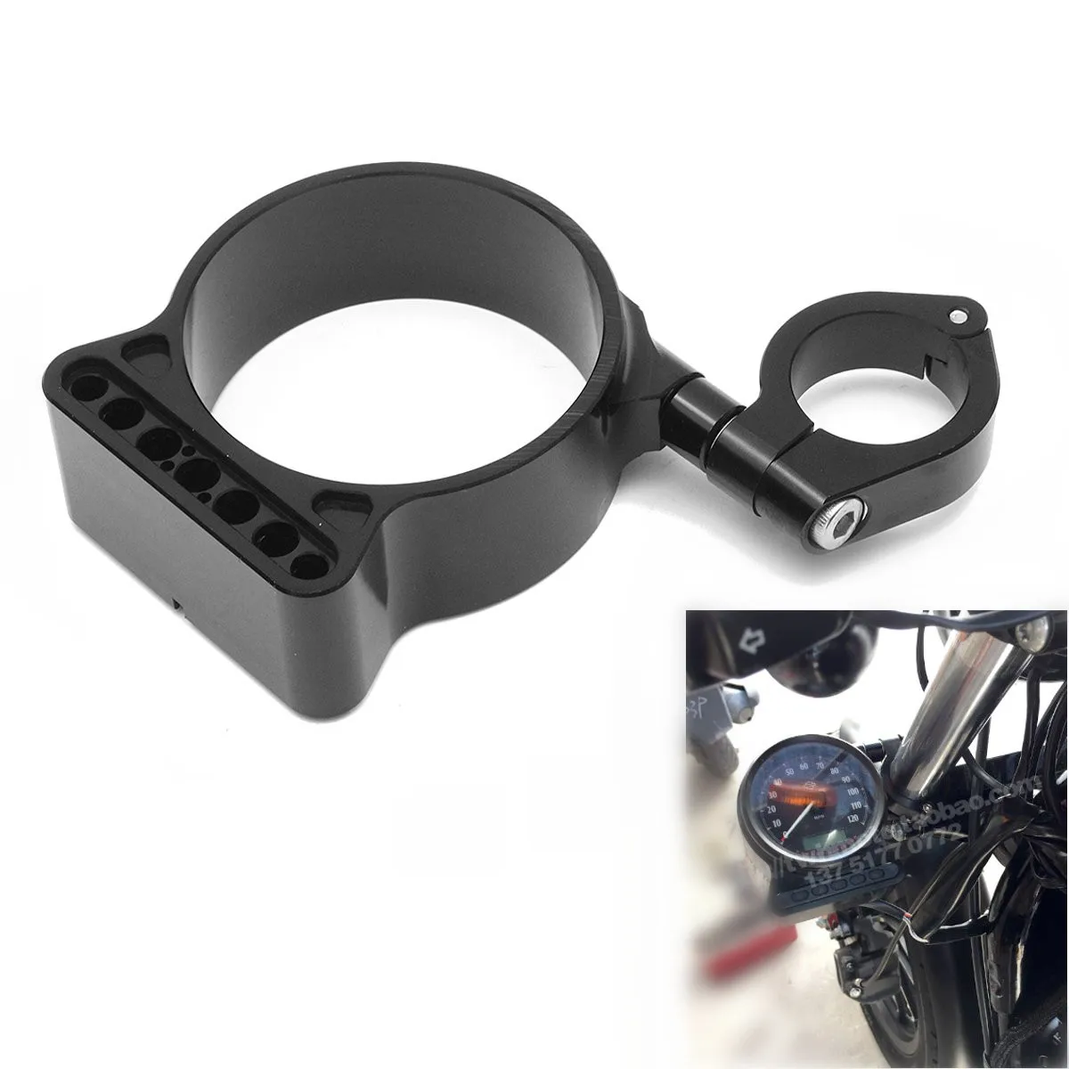

39mm Motorcycle Side Mount For Speedo Mount Relocation Bracket For Harley Sportster XL 883 1200 48 Instrument Bracket Case