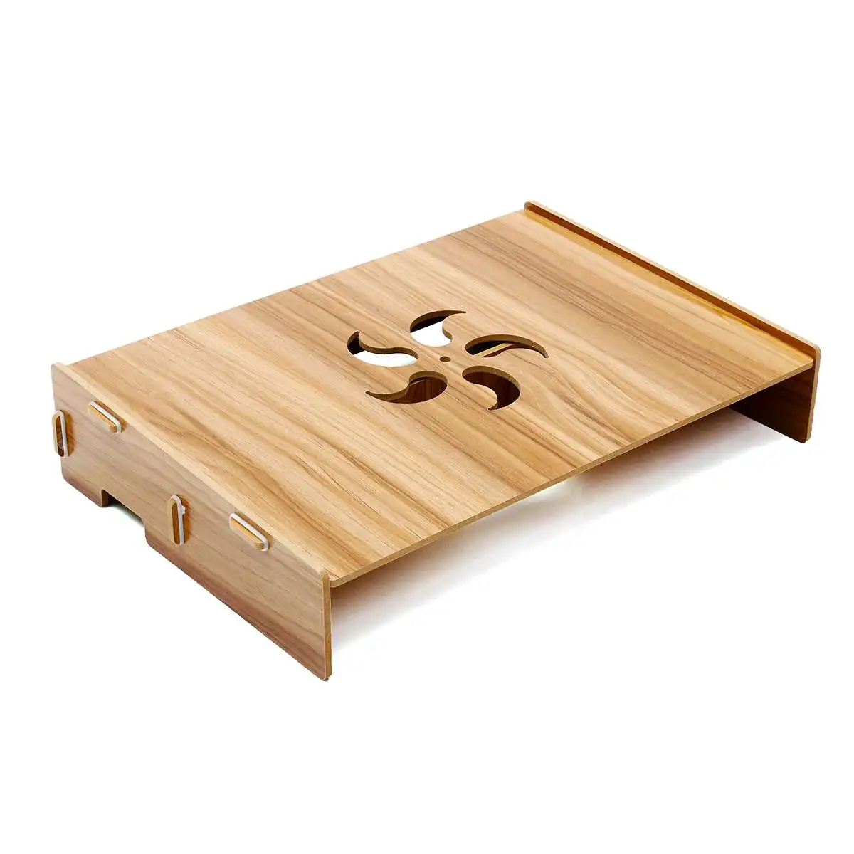 

Wooden Monitor Shelf Plinth Strong Laptop Stand LED LCD Computer Riser Desktop Holder Bracket Home Tablet Lapdesks Multifunction