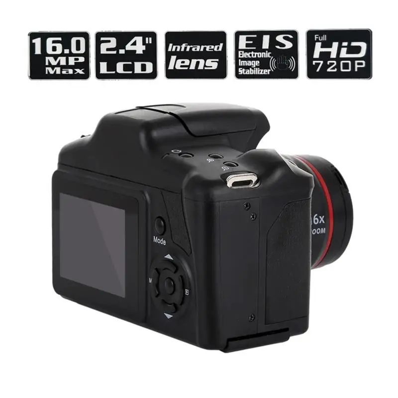HD SLR Камера сухая батарея внутренний телефото цифровая камера с фиксированным объективом 16X зум AV интерфейс