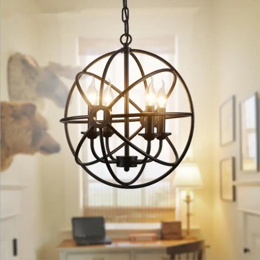

European Style Retro Industrial Pendant Lights Led Lamps E14 Led Lighting Living Room Art Pendant Lamps Led Lustre Pendant Lamp2