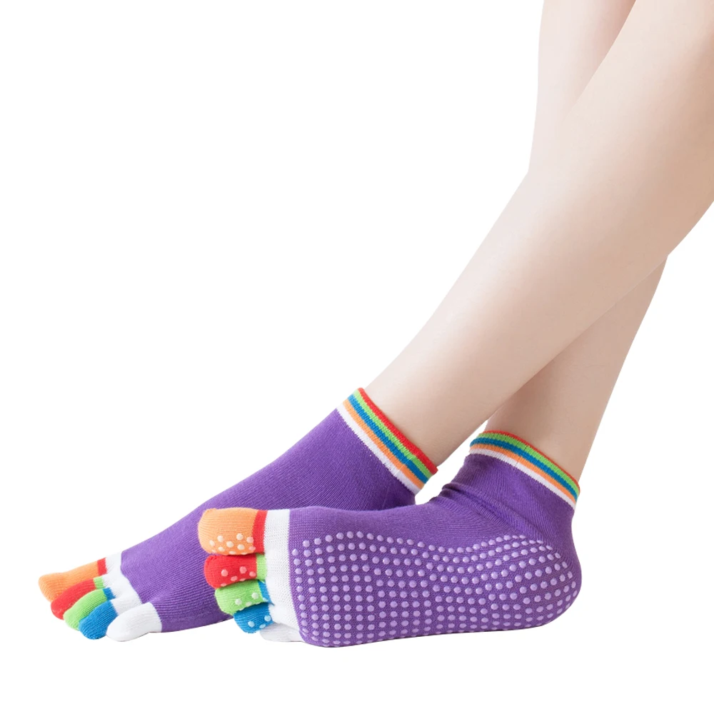 1 Pair Women Yoga Socks Anti slip Silicone Gym Sport Sock Ballet Gym