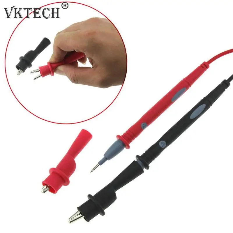 

1 Pairs Alligator Crocodile Test Leads Clamps Voltage Test Clip Clamps Probes for Multimeter Tester Meter Probe