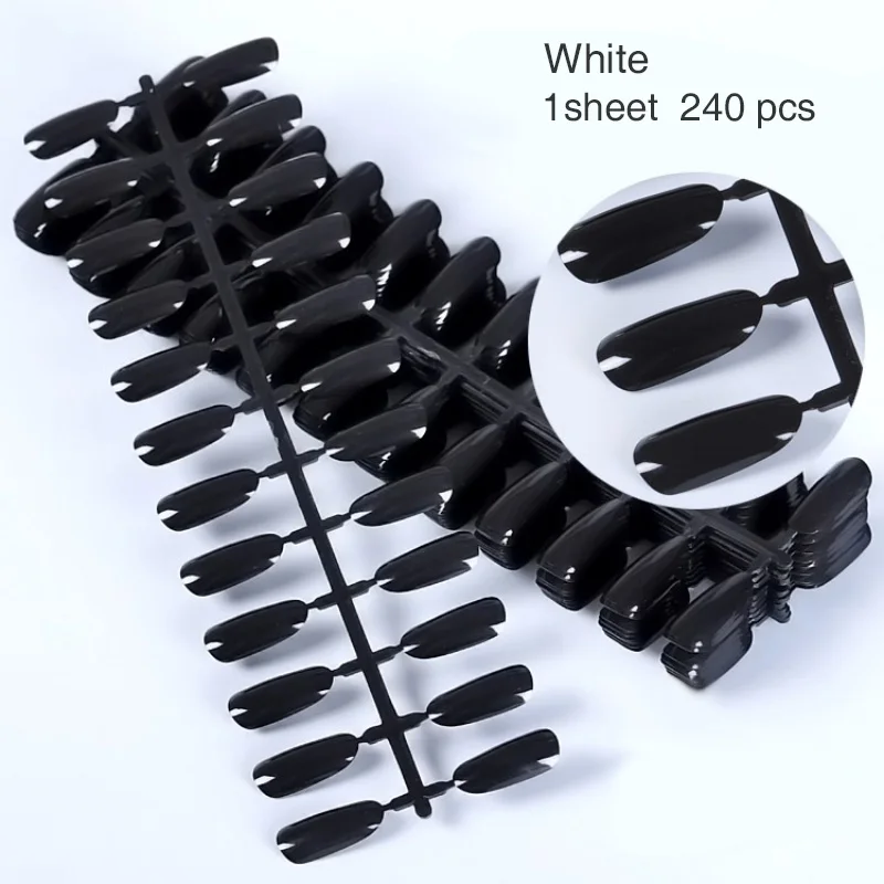 

240Pcs Plastic False Nails Acrylic Nail Art Tips Display Holder Color Card Nail Polish Showing Shelf