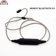 OKCSC DD4 беспроводной Bluetooth 5,0 MMCX/IE80 разъем 2Pin 0,78 мм кабель для наушников Замена аудио шнуры с микрофоном для SE535 W80