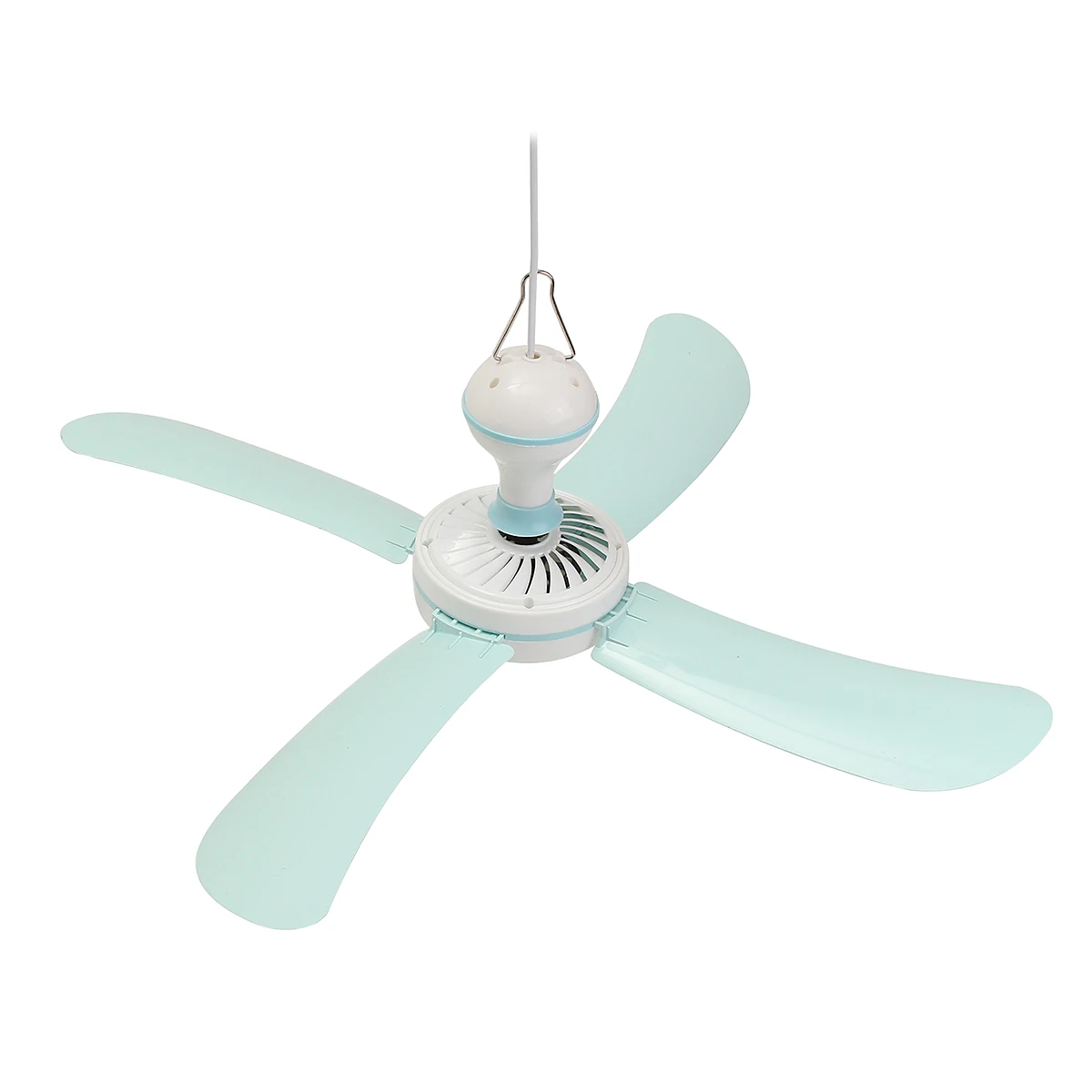 

Electric 23" Portable 4 Blade Mini 110V AC Ceiling Fan Easy Hang No Wiring Needed