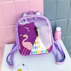 Для женщин Карамельный цвет кота ITA сумка корейские школьные сумки для девочек подростков из искусственной кожи Желейный прозрачный