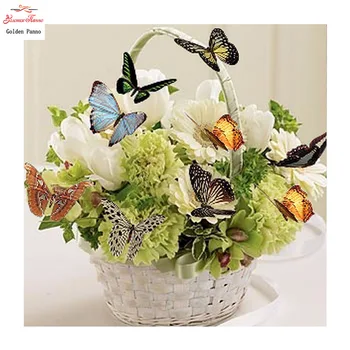 

GOLDEN PANNO Diamond Flower Cross Stitch Diamond Embroidery Full Square Butterfly Diamond Mosaic Rhinestone