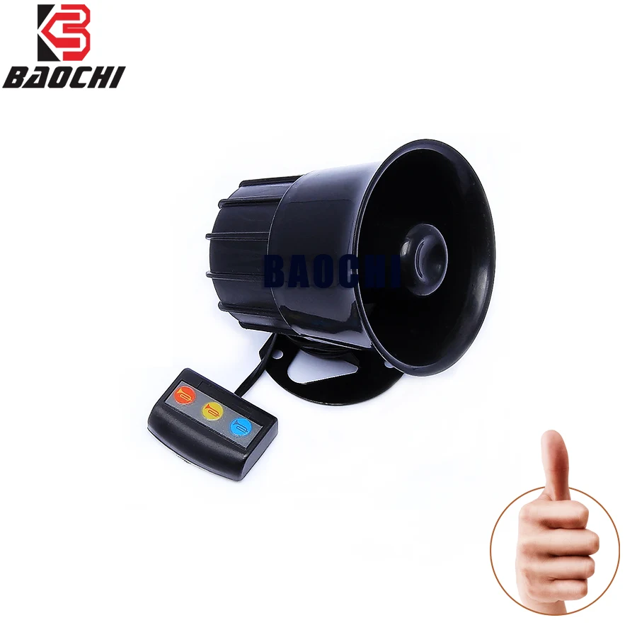 

Universal Alarm Horn Car Horn 12V 3 Tone Police Siren Horn Waring Siren Sound Vehicele Air Horn 30W Ambulance Multi-tone Auto