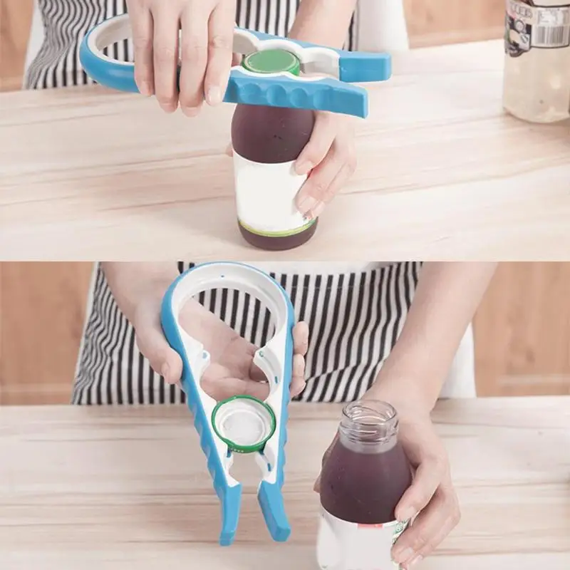

Multi-function 4in1 Bottle Opener for Opening Big Small Bottle Screw Caps Pop Beer Bottle Jar Gourd Shaped Can Opener Useful
