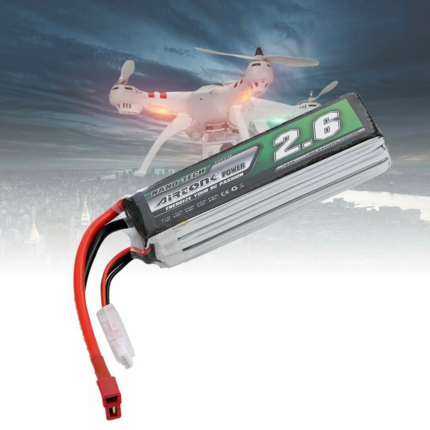 Airtonk power 11 1 V 2600 Mah 30C 3 S P Lipo батарея T Разъем для Rc Дрон автомобиля|Комплекты батарей|