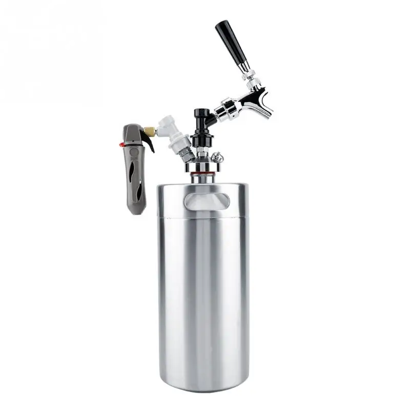 

Stainless Steel Beer Keg With Faucet Pressurized Home Brewing Craft Beer Dispenser Growler Beer Keg System