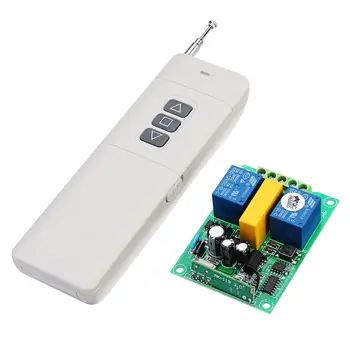 

LEORY 433MHz AC220V 2 Channel Wireless Remote Control Switch Module Motor Forward Reverse Controller AK-DJZFZ+3 Key Transmitter