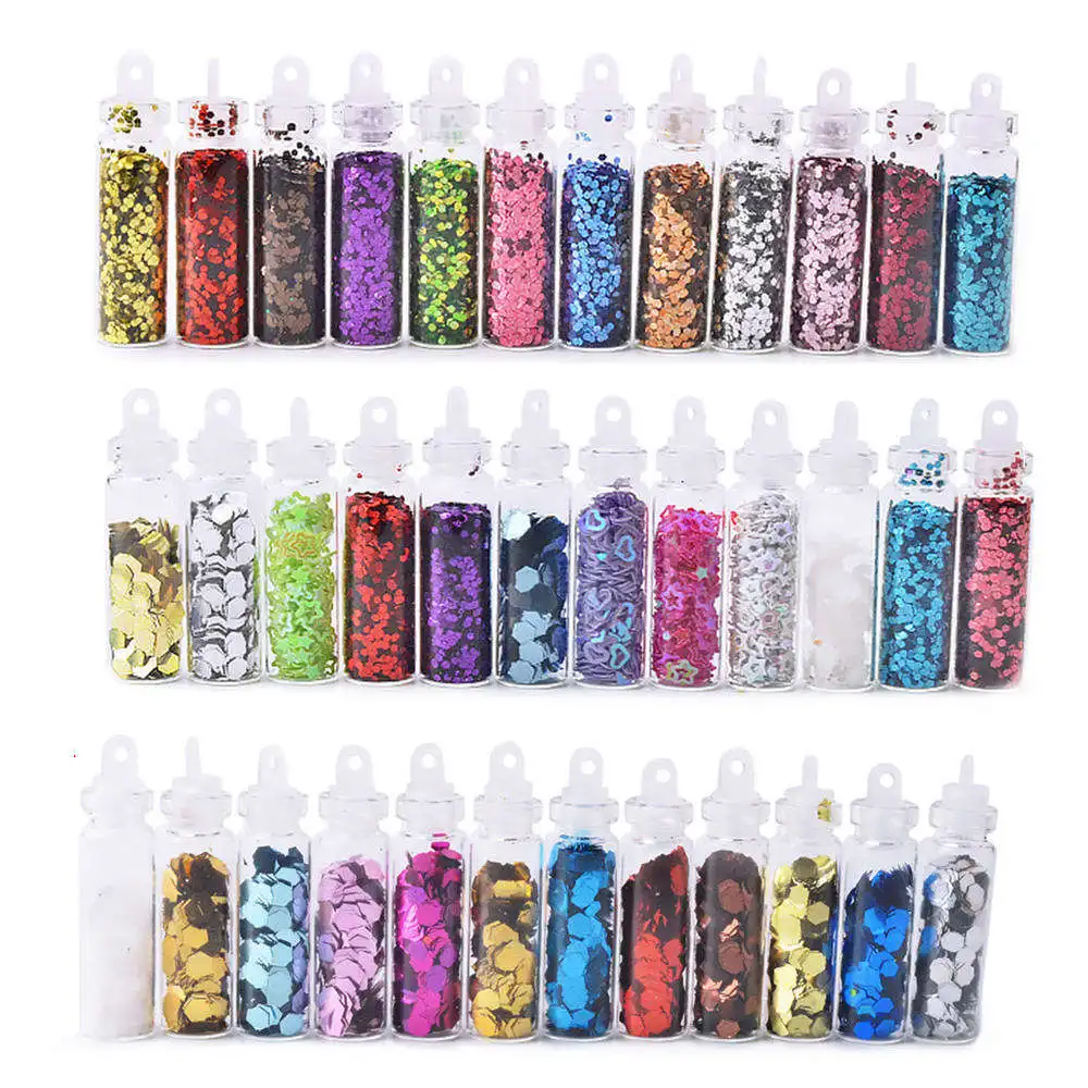

Body Glitter Eyeshadow Nail Glitters Sequin Mixed Flake Glitter For DIY Nail Decorations Tool Shiny Festival Makeup Tools Kit