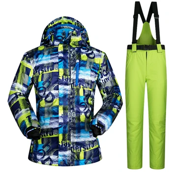 

Ski Suit Men Brands Winter Waterproof Thicken Outdoor Snow Sets Mountain Warm Skiing And Snowboarding Male Ski Jacket Men